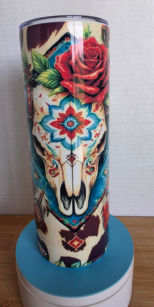 Stainless Steel Tumbler 20oz - Southwest Rose