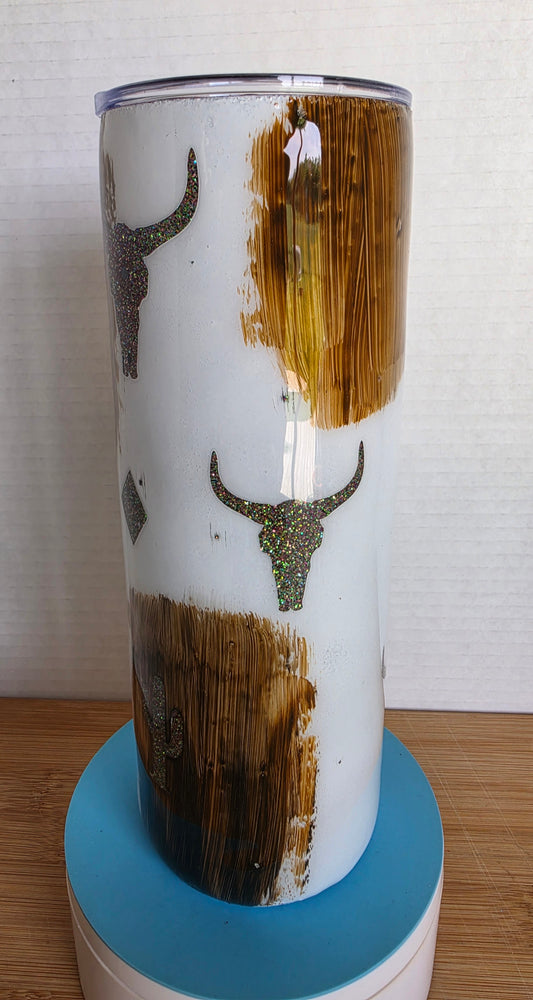Stainless Steel Tumbler 20oz - Rustic Glitter Southwest