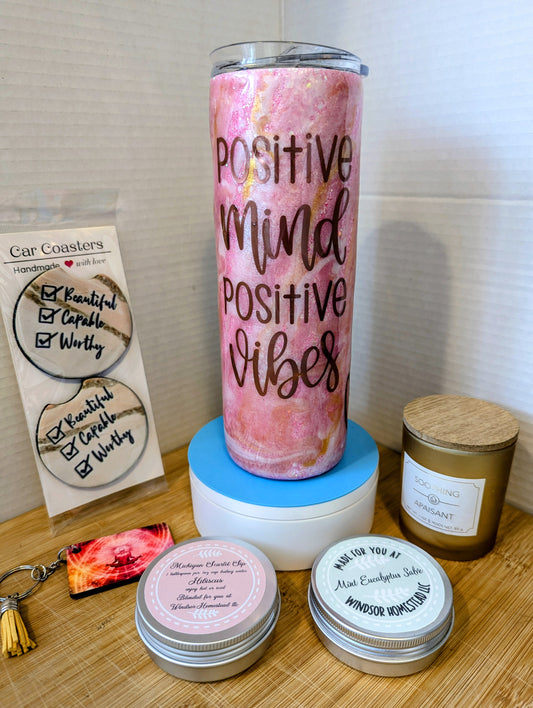 Positive Vibes Tumbler Set - Great Valentine's Day Gift