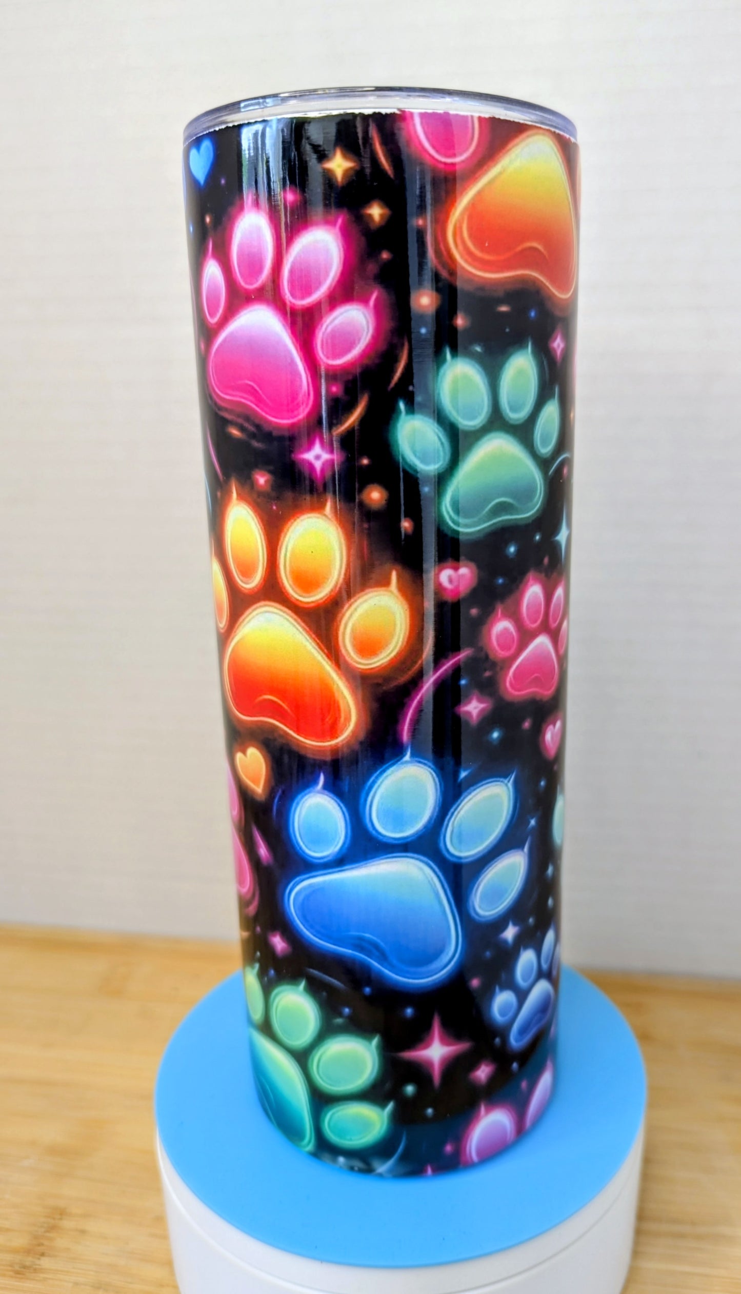 Stainless Steel Tumbler 20oz - Bright Dog Paws