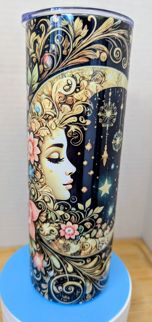 Stainless Steel Tumbler 20oz - Moon and Sun