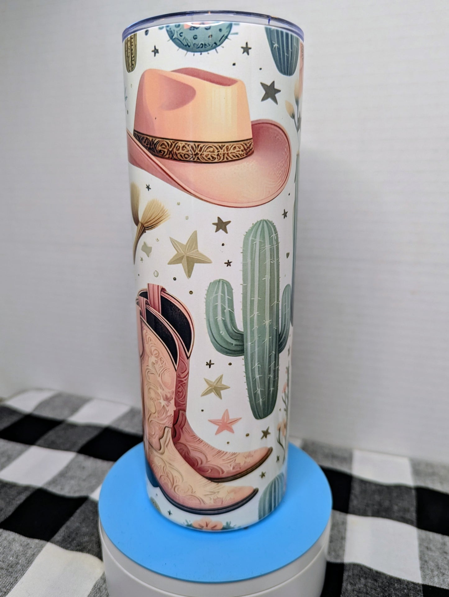 Stainless Steel Tumbler 20oz - Pink Cowgirl