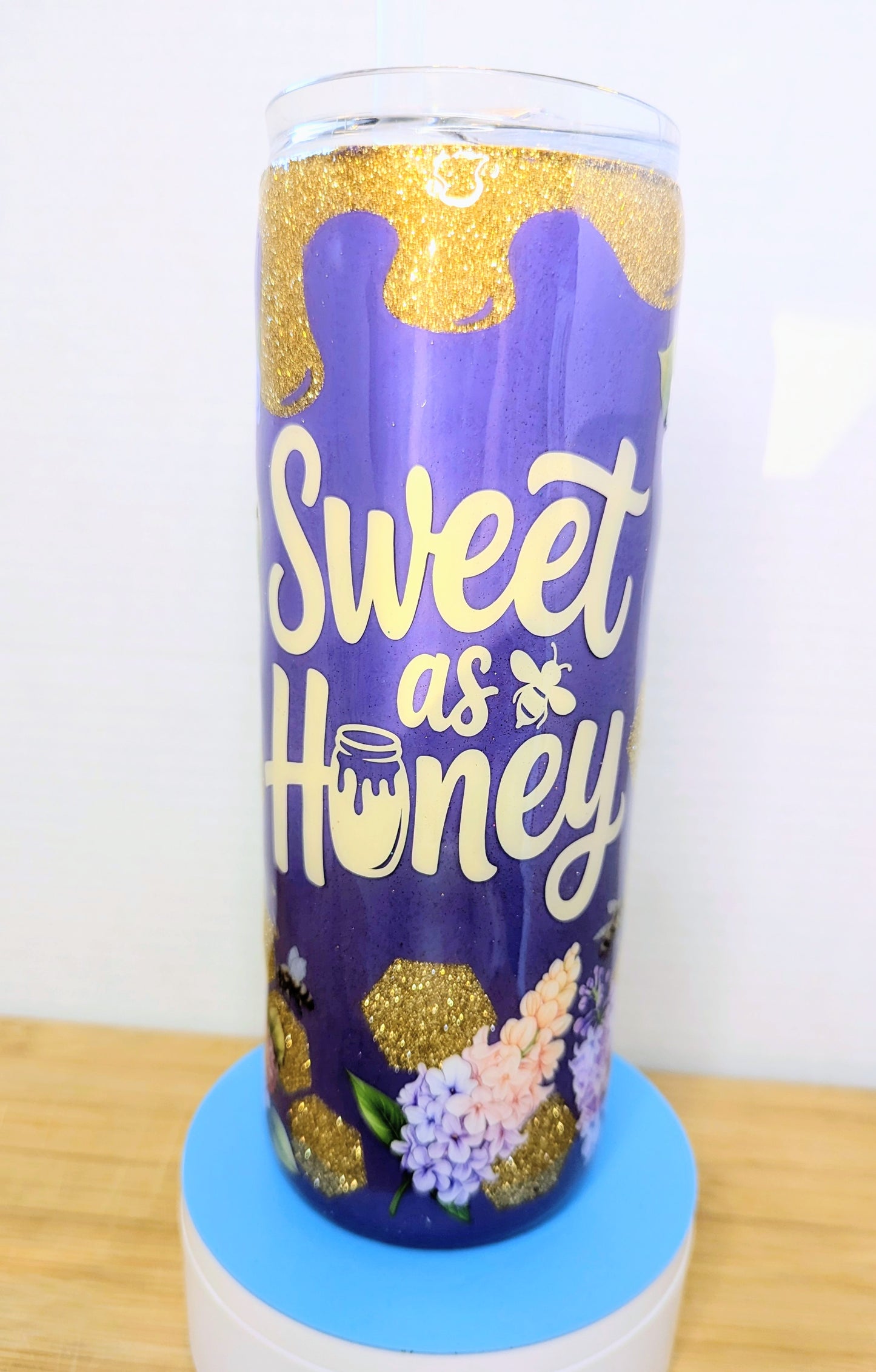 Stainless Steel Tumbler 20oz - Honeycomb Peekaboo Sweet as Honey